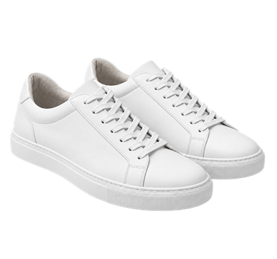 White low-top sneakers